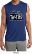 Mens Shirt Twisted Sleeveless Moisture Wicking Tee