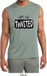 Mens Shirt Twisted Sleeveless Moisture Wicking Tee