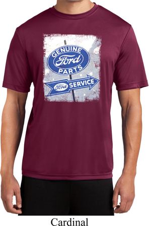 Mens Shirt Vintage Sign Genuine Ford Parts Moisture Wicking Tee