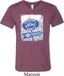 Mens Shirt Vintage Sign Genuine Ford Parts Tri Blend V-neck Tee