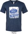 Mens Shirt Vintage Sign Genuine Ford Parts Tri Blend V-neck Tee