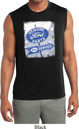 Mens Shirt Vintage Sign Genuine Ford Sleeveless Moisture Wicking Tee