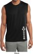 Mens Shirt White 7 Chakras Bottom Print Sleeveless Moisture Wicking