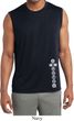 Mens Shirt White 7 Chakras Bottom Print Sleeveless Moisture Wicking