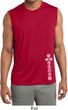Mens Shirt White 7 Chakras Bottom Print Sleeveless Moisture Wicking