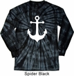 Mens Shirt White Anchor Long Sleeve Tie Dye Tee T-shirt