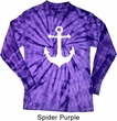 Mens Shirt White Anchor Long Sleeve Tie Dye Tee T-shirt