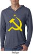 Mens Shirt Yellow Hammer And Sickle Lightweight Hoodie Tee T-Shirt