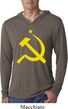 Mens Shirt Yellow Hammer And Sickle Lightweight Hoodie Tee T-Shirt