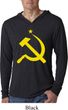 Mens Shirt Yellow Hammer And Sickle Lightweight Hoodie Tee T-Shirt