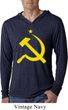 Mens Shirt Yellow Hammer And Sickle Lightweight Hoodie Tee T-Shirt