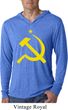 Mens Shirt Yellow Hammer And Sickle Lightweight Hoodie Tee T-Shirt