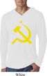 Mens Shirt Yellow Hammer And Sickle Lightweight Hoodie Tee T-Shirt