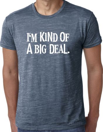 Mens Shirts Kind of a Big Deal White Print Burnout Tee T-Shirt