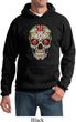 Mens Skull Hoodie Sugar Skull with Roses Hoody
