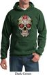 Mens Skull Hoodie Sugar Skull with Roses Hoody