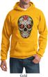 Mens Skull Hoodie Sugar Skull with Roses Hoody