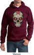 Mens Skull Hoodie Sugar Skull with Roses Hoody