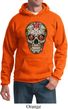 Mens Skull Hoodie Sugar Skull with Roses Hoody