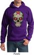 Mens Skull Hoodie Sugar Skull with Roses Hoody