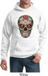 Mens Skull Hoodie Sugar Skull with Roses Hoody