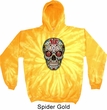 Mens Skull Hoodie Sugar Skull with Roses Tie Dye Hoody