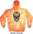 Mens Skull Hoodie Sugar Skull with Roses Tie Dye Hoody