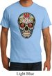 Mens Skull Shirt Sugar Skull with Roses Organic Tee T-Shirt