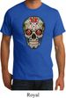 Mens Skull Shirt Sugar Skull with Roses Organic Tee T-Shirt