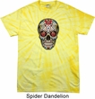 Mens Skull Shirt Sugar Skull with Roses Spider Tie Dye Tee T-shirt