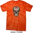 Mens Skull Shirt Sugar Skull with Roses Spider Tie Dye Tee T-shirt