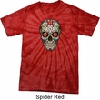 Mens Skull Shirt Sugar Skull with Roses Spider Tie Dye Tee T-shirt