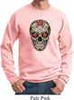 Mens Skull Sweatshirt Sugar Skull with Roses Sweat Shirt