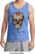 Mens Skull Tanktop Sugar Skull with Roses Tank Top