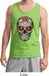 Mens Skull Tanktop Sugar Skull with Roses Tank Top