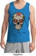 Mens Skull Tanktop Sugar Skull with Roses Tank Top