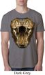 Mens Snake Shirt Big Cobra Snake Face Burnout T-Shirt