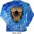 Mens Snake Shirt Big Cobra Snake Face Long Sleeve Tie Dye Tee T-shirt