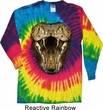 Mens Snake Shirt Big Cobra Snake Face Long Sleeve Tie Dye Tee T-shirt