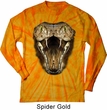 Mens Snake Shirt Big Cobra Snake Face Long Sleeve Tie Dye Tee T-shirt