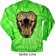 Mens Snake Shirt Big Cobra Snake Face Long Sleeve Tie Dye Tee T-shirt