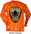 Mens Snake Shirt Big Cobra Snake Face Long Sleeve Tie Dye Tee T-shirt