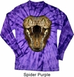Mens Snake Shirt Big Cobra Snake Face Long Sleeve Tie Dye Tee T-shirt