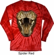 Mens Snake Shirt Big Cobra Snake Face Long Sleeve Tie Dye Tee T-shirt