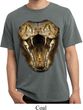 Mens Snake Shirt Big Cobra Snake Face Pigment Dyed Tee T-Shirt