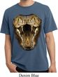 Mens Snake Shirt Big Cobra Snake Face Pigment Dyed Tee T-Shirt