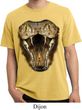 Mens Snake Shirt Big Cobra Snake Face Pigment Dyed Tee T-Shirt