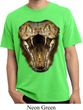 Mens Snake Shirt Big Cobra Snake Face Pigment Dyed Tee T-Shirt