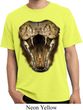 Mens Snake Shirt Big Cobra Snake Face Pigment Dyed Tee T-Shirt