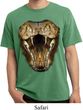 Mens Snake Shirt Big Cobra Snake Face Pigment Dyed Tee T-Shirt